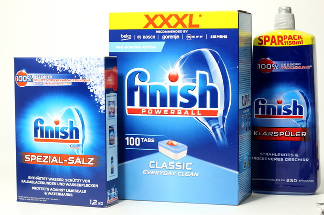 Set bộ 3 sản phẩm Finish Classic 100 viên, Muối Finish 1,2kg, Nước làm bóng Finish 1150ml 